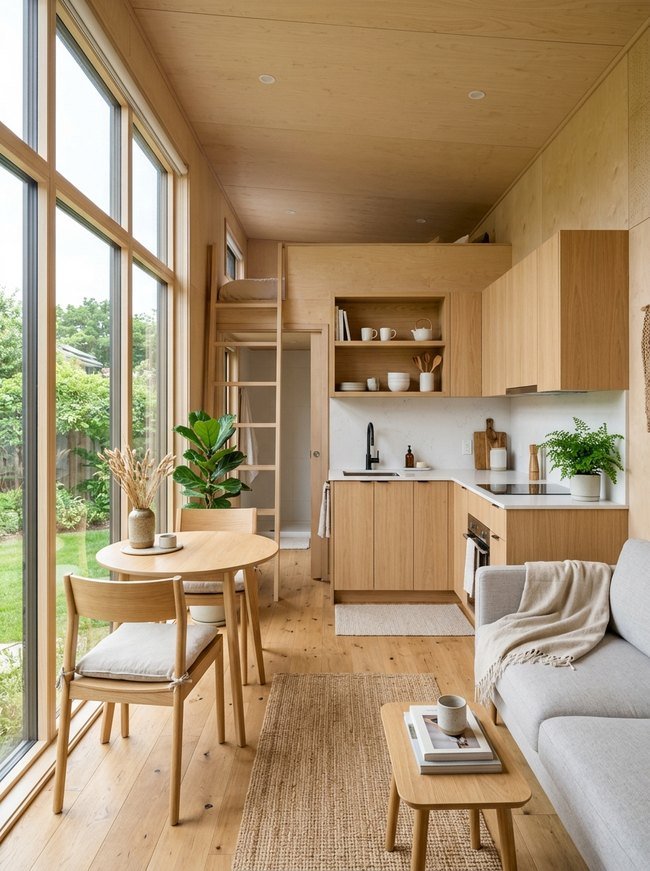 Blonde Wood Kitchenette Bright