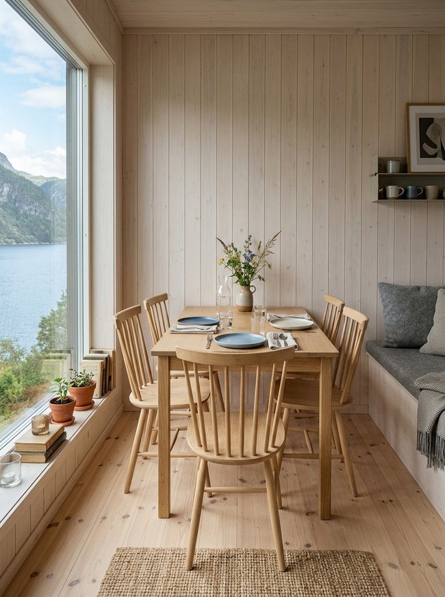 Minimalist Fjord Dining Corner