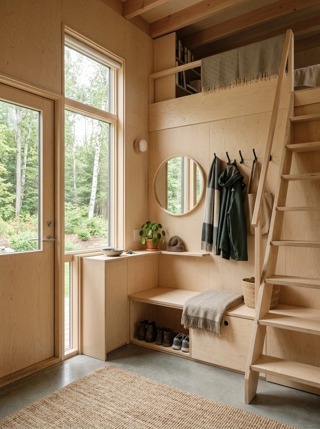 Birch Plywood Entryway